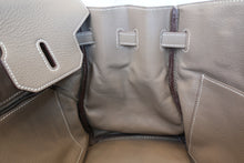Load image into Gallery viewer, HERMES BIRKIN 35 Clemence leather Etoupe gray □I Engraving Hand bag 700090179