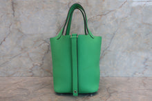 Load image into Gallery viewer, HERMES PICOTIN LOCK PM Clemence leather Vert comics U Engraving Hand bag 700100197