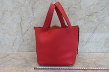 Load image into Gallery viewer, HERMES PICOTIN LOCK MM Clemence leather Rouge casaque C Engraving Hand bag 700040038