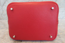Load image into Gallery viewer, HERMES PICOTIN LOCK MM Clemence leather Rouge casaque C Engraving Hand bag 700040038