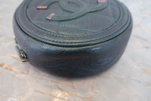 Load image into Gallery viewer, CHANEL Matelasse round chain shoulder bag Caviar skin Green/Rainbow hadware Shoulder bag 800050119