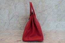 Load image into Gallery viewer, HERMES BIRKIN 35 Ardennes leather Rouge vif 〇Y Engraving Hand bag 700100223