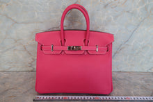 Load image into Gallery viewer, HERMES CANDY BIRKIN 25 Epsom leather Rose tyrien/Ruby □R Engraving Hand bag 700090145