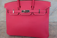 Load image into Gallery viewer, HERMES CANDY BIRKIN 25 Epsom leather Rose tyrien/Ruby □R Engraving Hand bag 700090145