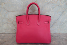 Load image into Gallery viewer, HERMES CANDY BIRKIN 25 Epsom leather Rose tyrien/Ruby □R Engraving Hand bag 700090145
