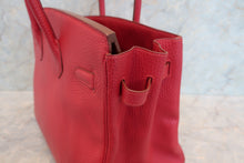 Load image into Gallery viewer, HERMES BIRKIN 35 Ardennes leather Rouge vif 〇Y Engraving Hand bag 700100223