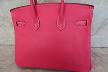 Load image into Gallery viewer, HERMES CANDY BIRKIN 25 Epsom leather Rose tyrien/Ruby □R Engraving Hand bag 700090145