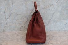 将图片加载到图库查看器,HERMES KELLY 32 Clemence leather Sienne □M刻印 Hand bag 700100177