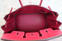 Load image into Gallery viewer, HERMES CANDY BIRKIN 25 Epsom leather Rose tyrien/Ruby □R Engraving Hand bag 700090145
