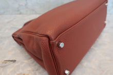 将图片加载到图库查看器,HERMES KELLY 32 Clemence leather Sienne □M刻印 Hand bag 700100177