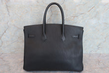 画像をギャラリービューアに読み込む, HERMES/エルメス バーキン35 トゴ ブラック □E刻印 ハンドバッグ 700080146