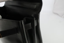 画像をギャラリービューアに読み込む, HERMES/エルメス ケリー28 ボックスカーフ ブラック 〇U刻印 ショルダーバッグ 800100021