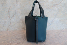 Load image into Gallery viewer, HERMES PICOTIN LOCK CASAQUE PM Clemence leather Vert bosphore/Vert cypres Z Engraving Hand bag 8000100045