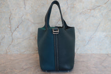 Load image into Gallery viewer, HERMES PICOTIN LOCK CASAQUE PM Clemence leather Vert bosphore/Vert cypres Z Engraving Hand bag 8000100045