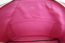 Load image into Gallery viewer, HERMES/BOLIDE 1923 Chevre myzore goatskim Fuschia pink □J Engraving Hand bag 700100240