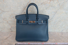 画像をギャラリービューアに読み込む, HERMES/エルメス バーキン25 ヴォースイフト ブルー □L刻印 ハンドバッグ 700080138