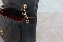 Load image into Gallery viewer, CHANEL Mini Matelasse chain shoulder bag Lambskin Black/Gold hadware Shoulder bag 800050064