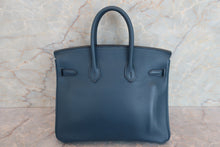 画像をギャラリービューアに読み込む, HERMES/エルメス バーキン25 ヴォースイフト ブルー □L刻印 ハンドバッグ 700080138