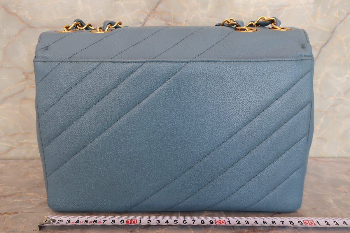 CHANEL/シャネル バイアスステッチチェーンショルダーバッグ キャビア