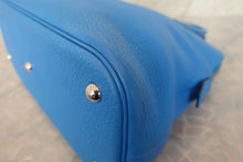 将图片加载到图库查看器,HERMES/BOLIDE 31 Clemence leather Blue hydra □Q刻印 Shoulder bag 700120089
