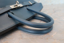 画像をギャラリービューアに読み込む, HERMES/エルメス バーキン25 ヴォースイフト ブルー □L刻印 ハンドバッグ 700080138