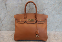 Load image into Gallery viewer, HERMES BIRKIN 35 Graine Couchevel leather Gold □D Engraving Hand bag 700100169