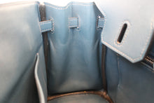 画像をギャラリービューアに読み込む, HERMES/エルメス バーキン25 ヴォースイフト ブルー □L刻印 ハンドバッグ 700080138