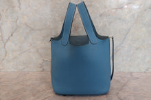 Load image into Gallery viewer, HERMES PICOTIN PM Clemence leather Blue jean Hand bag 700120057