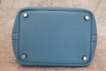 Load image into Gallery viewer, HERMES PICOTIN PM Clemence leather Blue jean Hand bag 700120057