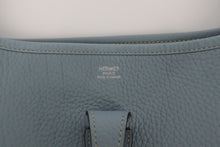 Load image into Gallery viewer, HERMES EVELYNE 3PM Clemence leather Blue lin □P Engraving Shoulder bag 800100016