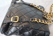 画像をギャラリービューアに読み込む, CHANEL/シャネル マトラッセチェーンリュック ラムスキン ブラック/ゴールド金具 リュック 700100233