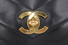 將圖片載入圖庫檢視器 CHANEL/シャネル Vステッチチェーンショルダーバッグ ラムスキン ブラック/ゴールド金具 ショルダーバッグ 800100015