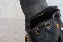 画像をギャラリービューアに読み込む, CHANEL/シャネル マトラッセチェーンリュック ラムスキン ブラック/ゴールド金具 リュック 700100233