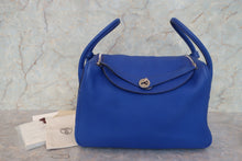 将图片加载到图库查看器,HERMES LINDY 34 Clemence leather Blue electric □P刻印 Shoulder bag 700120050