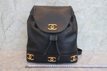 画像をギャラリービューアに読み込む, CHANEL/シャネル トリプルココマークチェーンリュック キャビアスキン ブラック/ゴールド金具 リュック 800010120