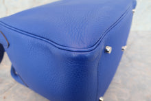 将图片加载到图库查看器,HERMES LINDY 34 Clemence leather Blue electric □P刻印 Shoulder bag 700120050