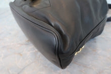 画像をギャラリービューアに読み込む, CHANEL/シャネル ココマーク巾着チェーンリュック ラムスキン ブラック/ゴールド金具 リュック 700100217