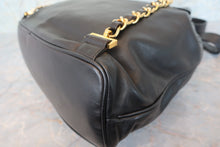 画像をギャラリービューアに読み込む, CHANEL/シャネル ココマーク巾着チェーンリュック ラムスキン ブラック/ゴールド金具 リュック 700100217