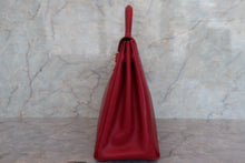 画像をギャラリービューアに読み込む, HERMES/エルメス ケリー35 ボックスカーフ ルージュヴィフ 〇U刻印 ショルダーバッグ 700080149