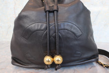 画像をギャラリービューアに読み込む, CHANEL/シャネル ココマーク巾着チェーンリュック ラムスキン ブラック/ゴールド金具 リュック 700100217