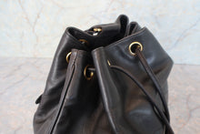 画像をギャラリービューアに読み込む, CHANEL/シャネル ココマーク巾着チェーンリュック ラムスキン ブラック/ゴールド金具 リュック 700100217