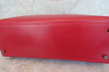 画像をギャラリービューアに読み込む, HERMES/エルメス ケリー35 ボックスカーフ ルージュヴィフ 〇U刻印 ショルダーバッグ 700080149