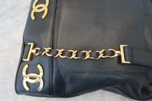 画像をギャラリービューアに読み込む, CHANEL/シャネル トリプルココマークチェーンリュック キャビアスキン ブラック/ゴールド金具 リュック 800010120