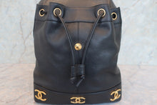 画像をギャラリービューアに読み込む, CHANEL/シャネル トリプルココマークチェーンリュック キャビアスキン ブラック/ゴールド金具 リュック 800010120