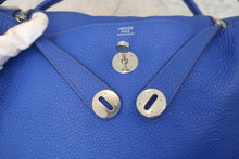 将图片加载到图库查看器,HERMES LINDY 34 Clemence leather Blue electric □P刻印 Shoulder bag 700120050