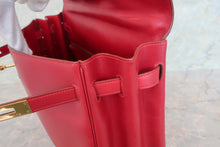 画像をギャラリービューアに読み込む, HERMES/エルメス ケリー35 ボックスカーフ ルージュヴィフ 〇U刻印 ショルダーバッグ 700080149