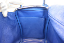 将图片加载到图库查看器,HERMES LINDY 34 Clemence leather Blue electric □P刻印 Shoulder bag 700120050