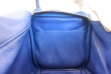 将图片加载到图库查看器,HERMES LINDY 34 Clemence leather Blue electric □P刻印 Shoulder bag 700120050