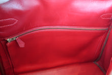画像をギャラリービューアに読み込む, HERMES/エルメス ケリー35 ボックスカーフ ルージュヴィフ 〇U刻印 ショルダーバッグ 700080149