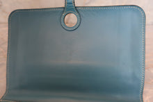 Load image into Gallery viewer, HERMES  Dogon GM Togo leather Blue jean □J Engraving Wallet 700020084